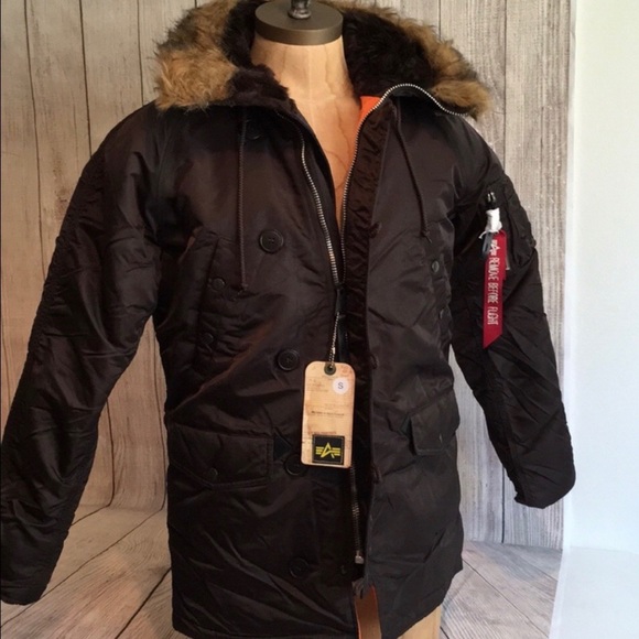 Alpha Industries N-3B Snorkel Parka ECWS Jacket Size Men’s Small Regular - Picture 2 of 4